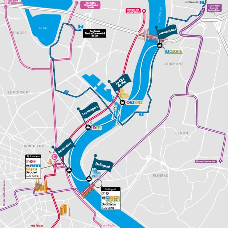mapa łodzi Bordeaux