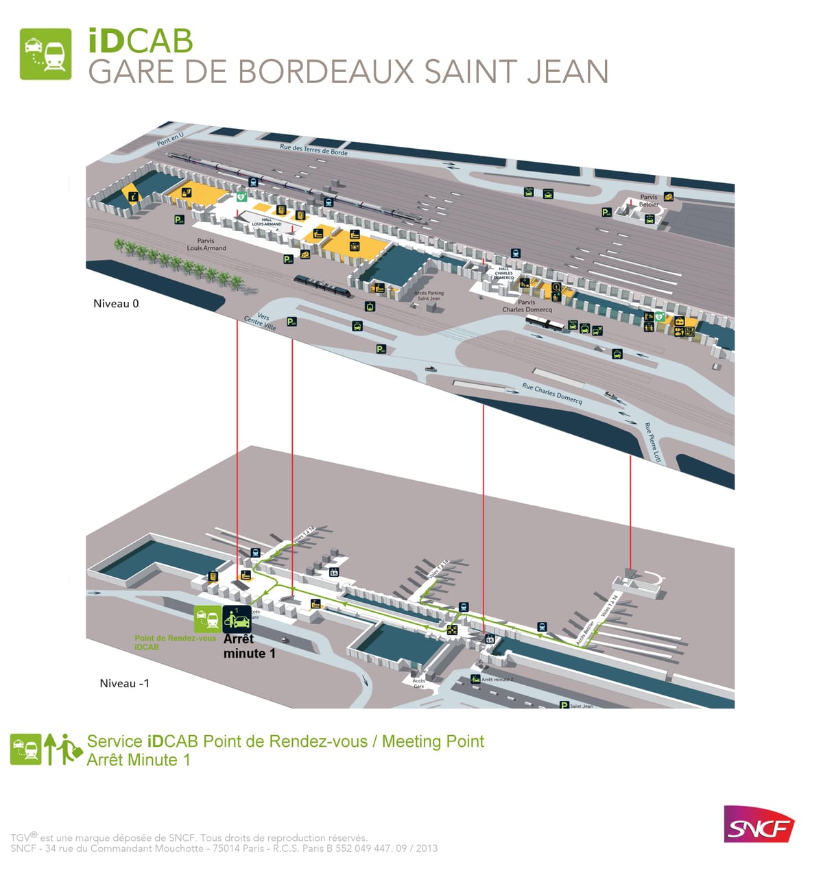 Bordeaux saint Jean dworca kolejowego na mapie