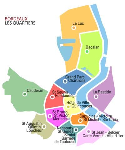 mapa dzielnicy Bordeaux