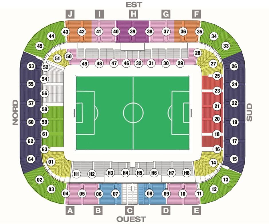 mapa Bordeaux stadion