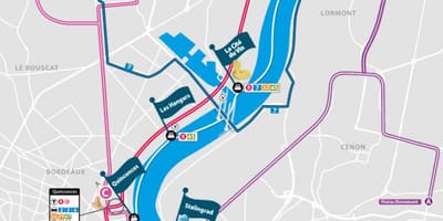 Mapa łodzi Bordeaux