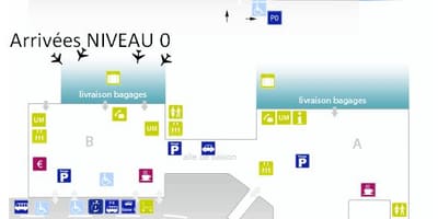 Mapa lotnisko Bordeaux