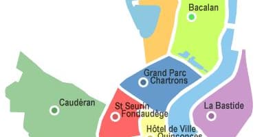 Mapa dzielnicy Bordeaux