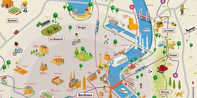 Bordeaux i okolice mapa