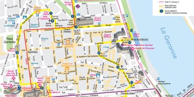Mapa miejsca Bordeaux
