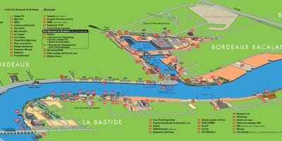 Mapa portu Bordeaux 