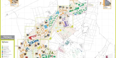 Mapa Bordeaux szkoły
